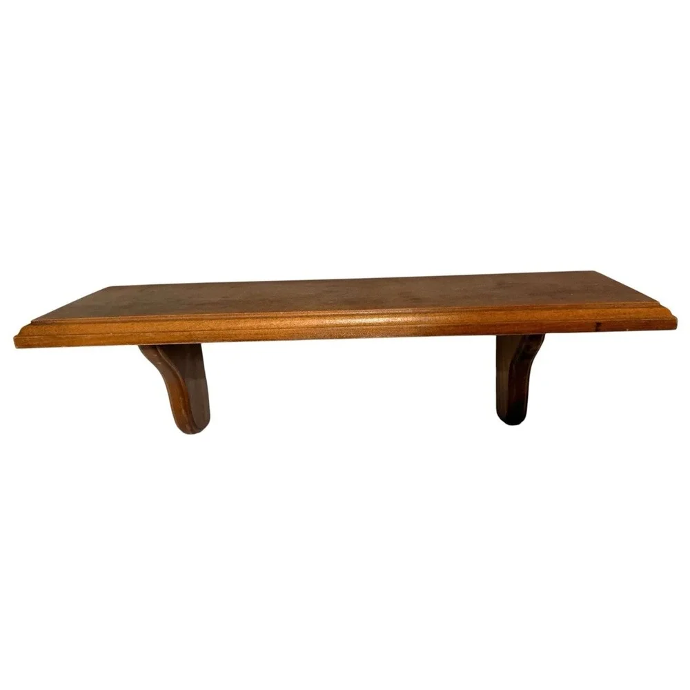 Vintage small Wood Wall Shelf grandpa core study Ralph Lauren vibes cottage